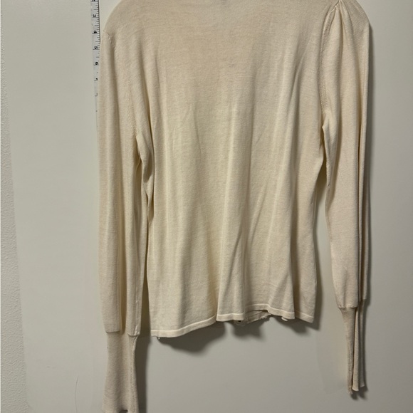 Tahari Ivory Cardigan with Crochet Accents - Picture 4 of 5